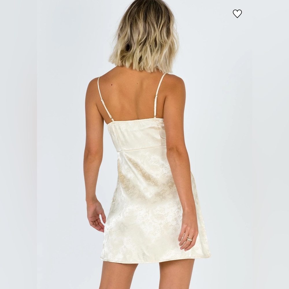 Princess Polly Cream Satin Dress - Picture 3 of 7